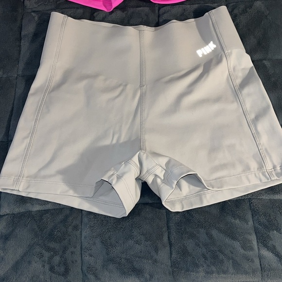 PINK Victoria's Secret Athletic Shorts - Pink and Gray - Picture 3 of 4